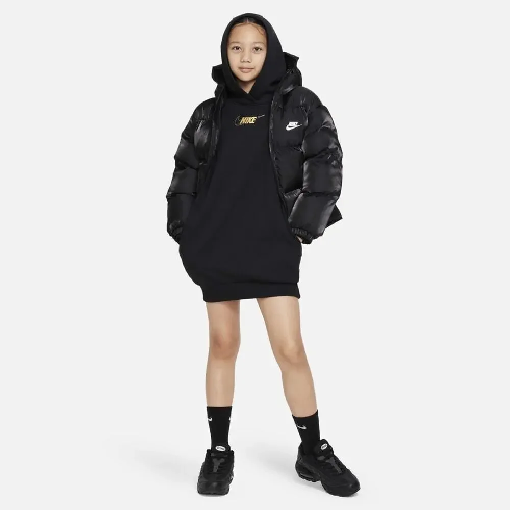 NWT❤️Nike Sportswear Club Fleece Girls Hoodie Dress szL